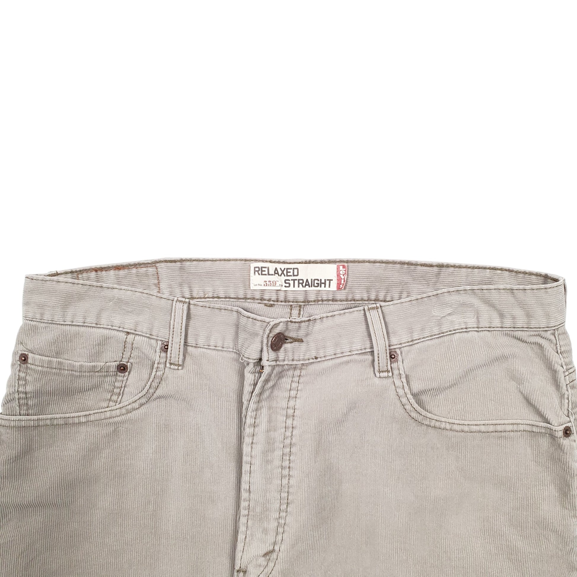 Mens Grey Levis 559 Corduroy Trousers
