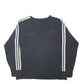 Womens Black Adidas  Crewneck Jumper