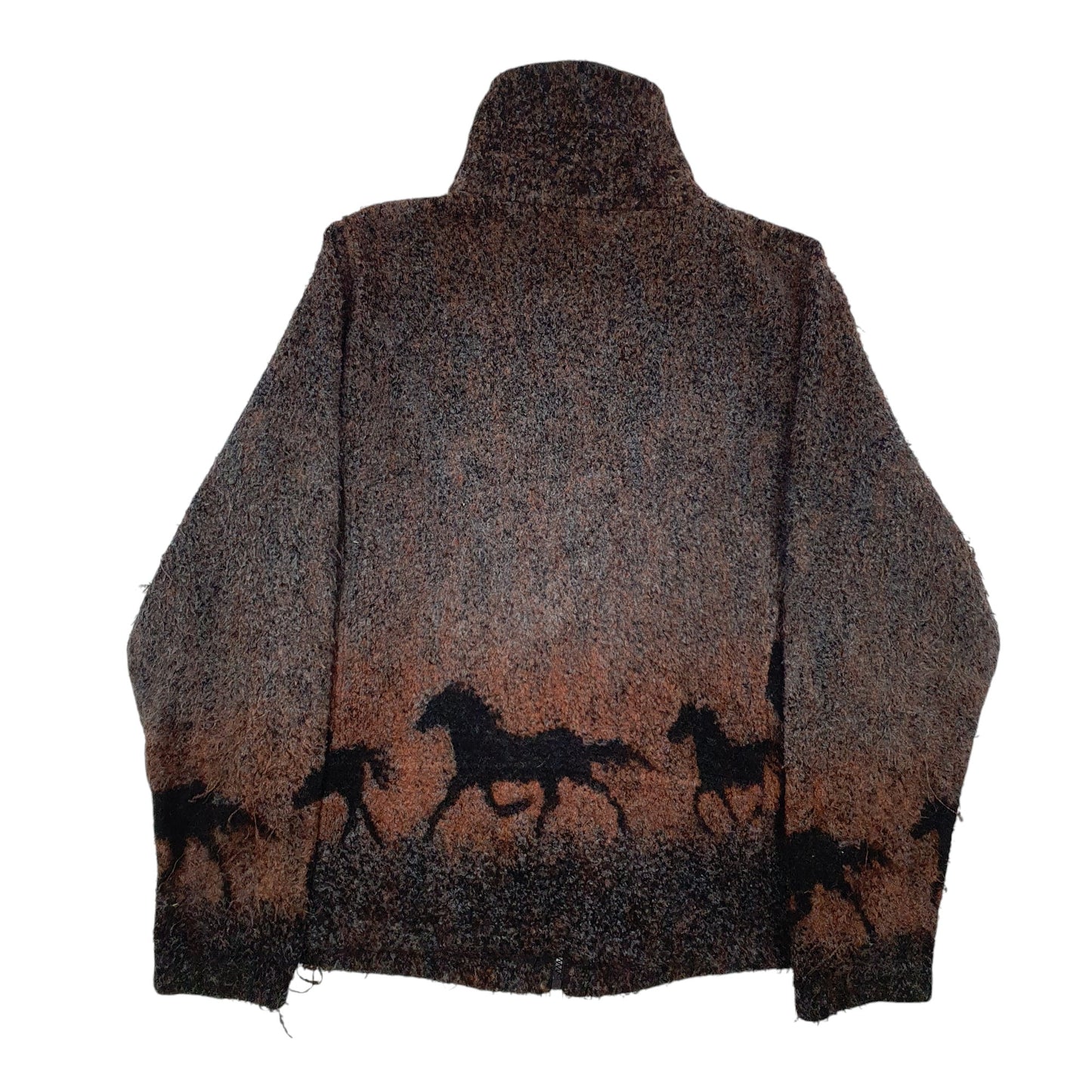 Womens Brown Bear Ridge Vintage 90s Made In USA Full Zip Jumper