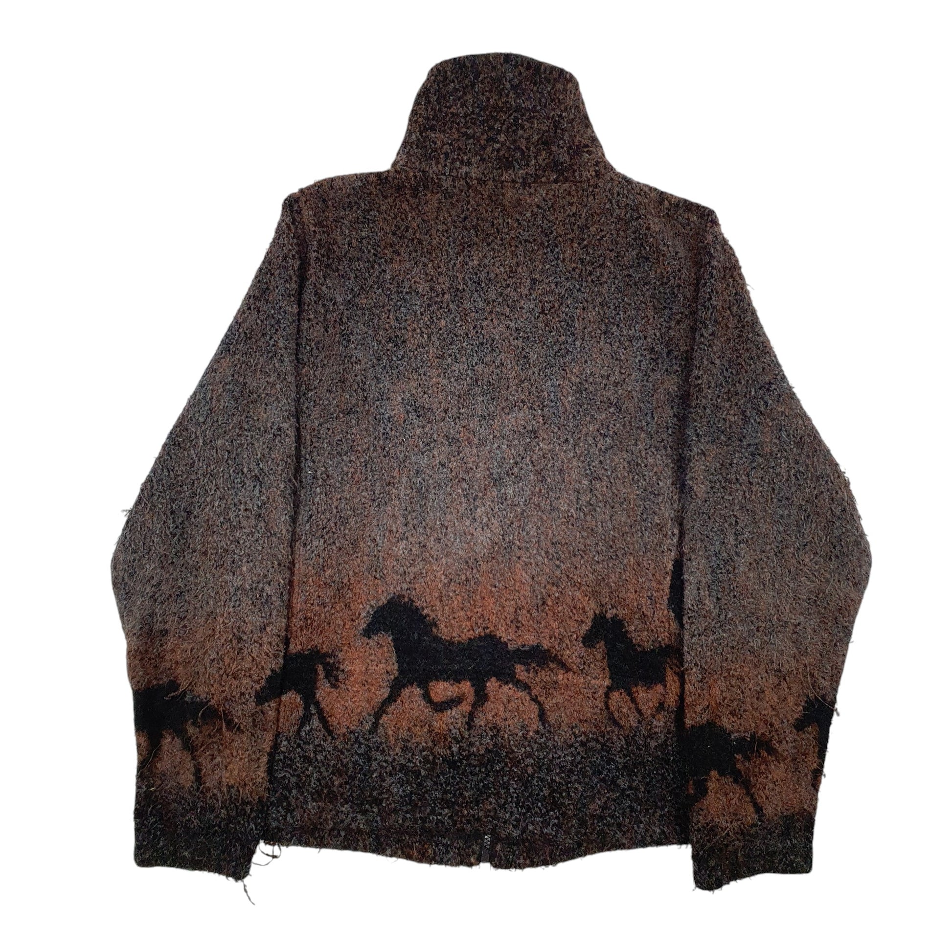 Womens Brown Bear Ridge Vintage 90s Made In USA Full Zip Jumper