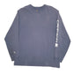 Mens Navy Carhartt  Long Sleeve T Shirt