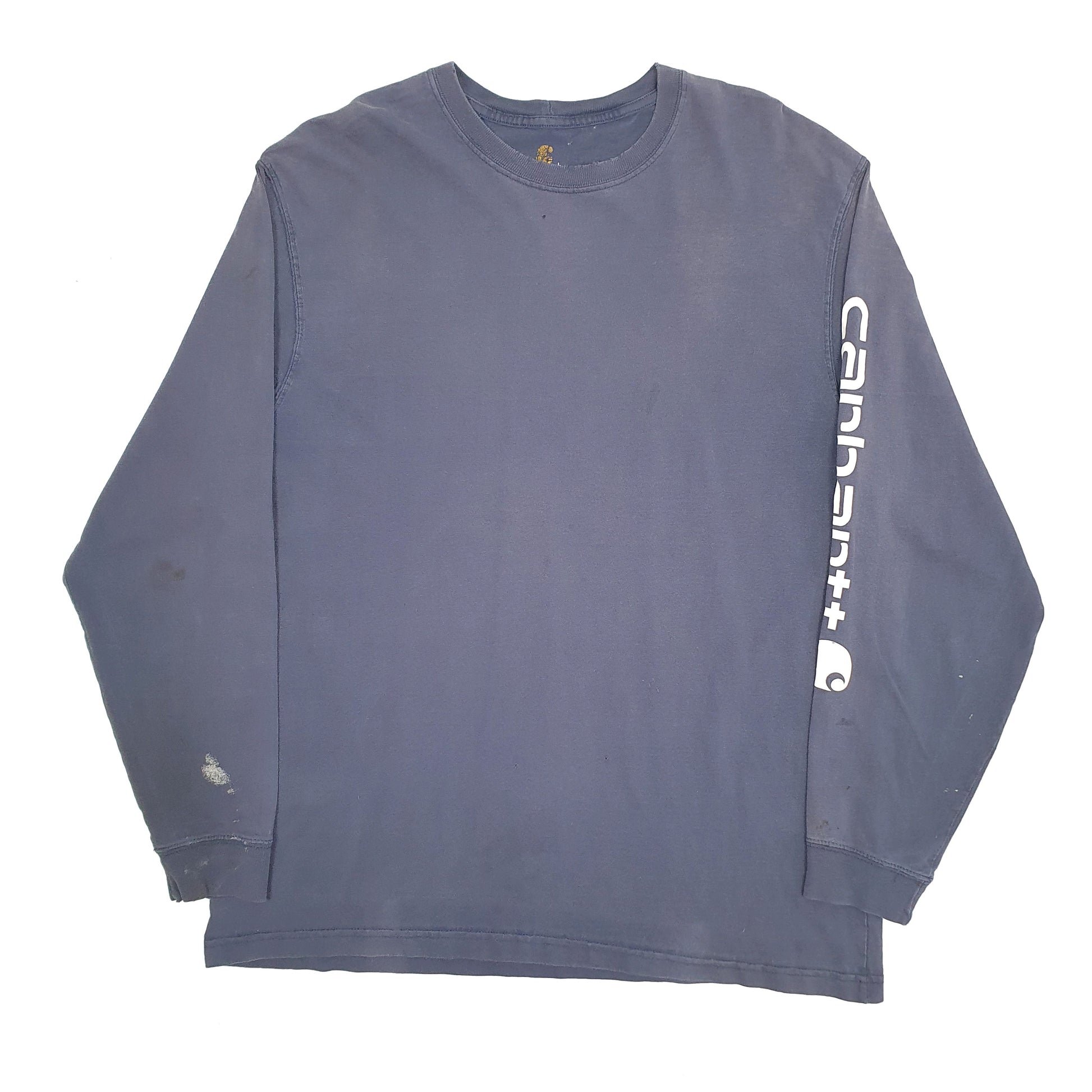 Mens Navy Carhartt  Long Sleeve T Shirt