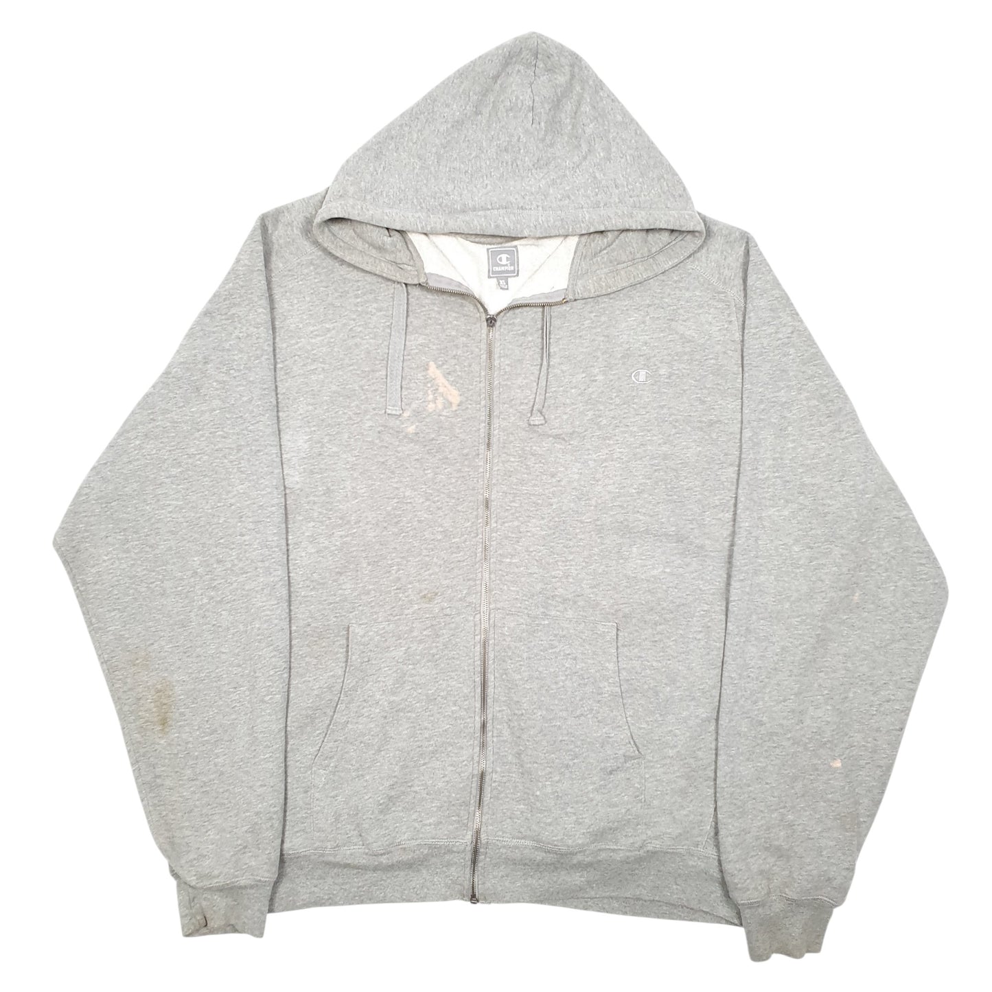 Mens Grey Champion Hoodie Full Zip Jumper