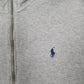 Mens Grey Polo Ralph Lauren Estate Rib Full Zip Jumper