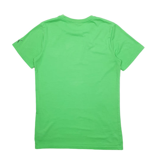 Mens Green Puma Spellout Short Sleeve T Shirt