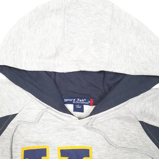 Mens Grey Sport Tek Kansas University Nuggets Football USA Hoodie Jumper