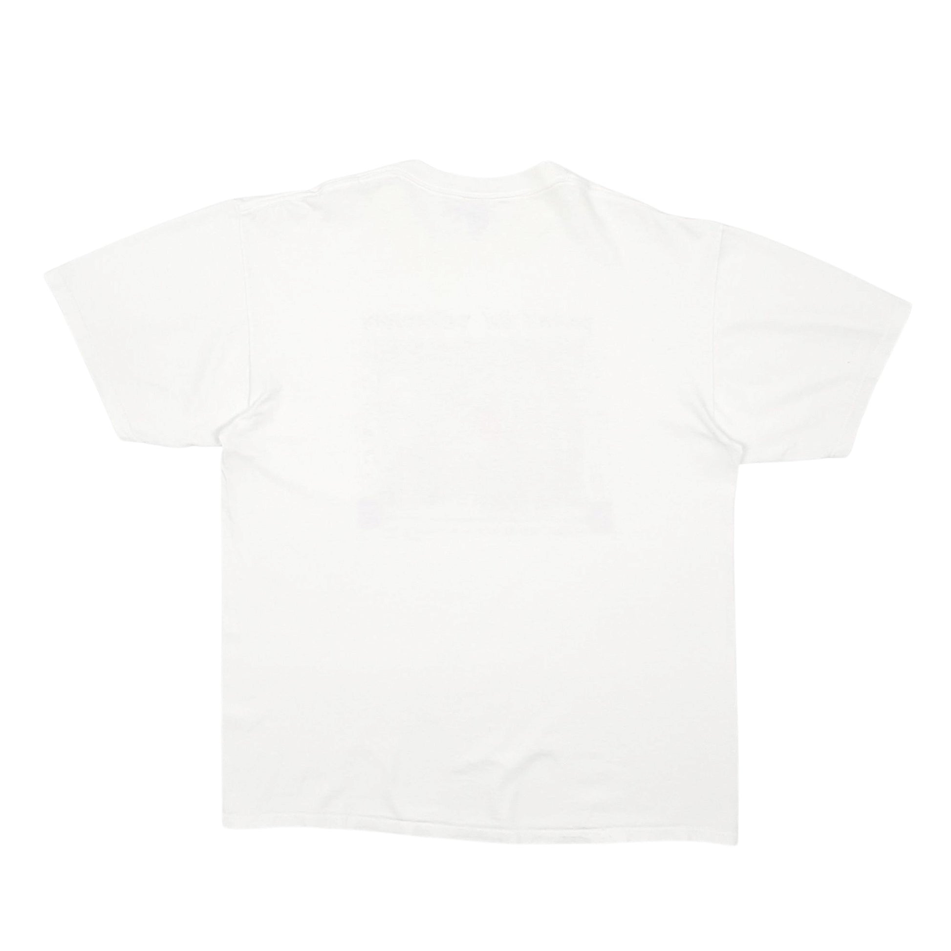 Mens White Jerzees Single Stitch Vintage 90s Short Sleeve T Shirt