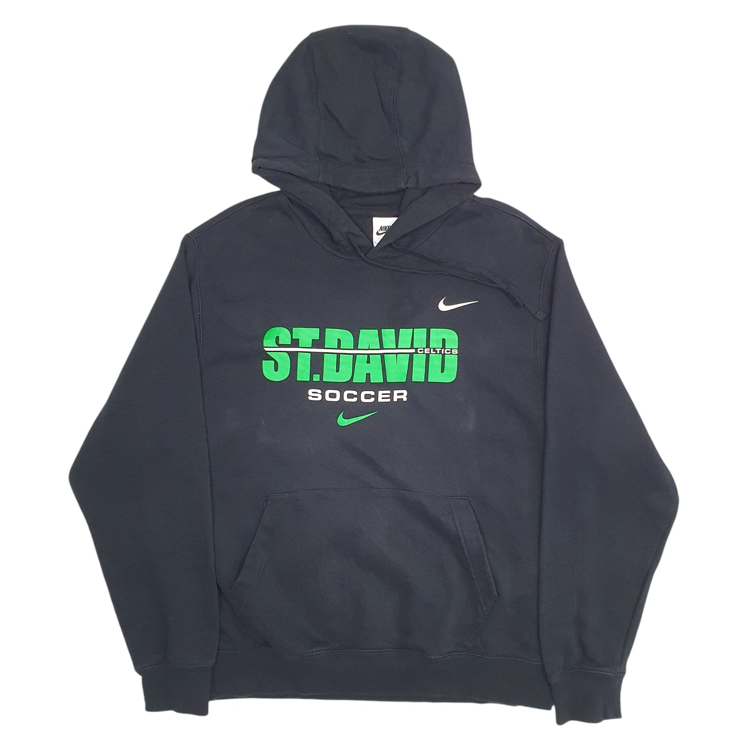 Mens Black Nike St Davids Soccer Spellout Hoodie Jumper