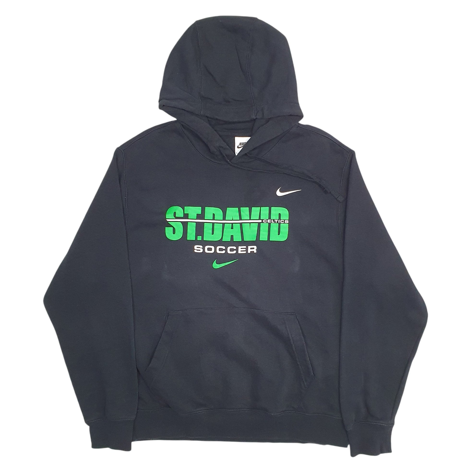 Mens Black Nike St Davids Soccer Spellout Hoodie Jumper