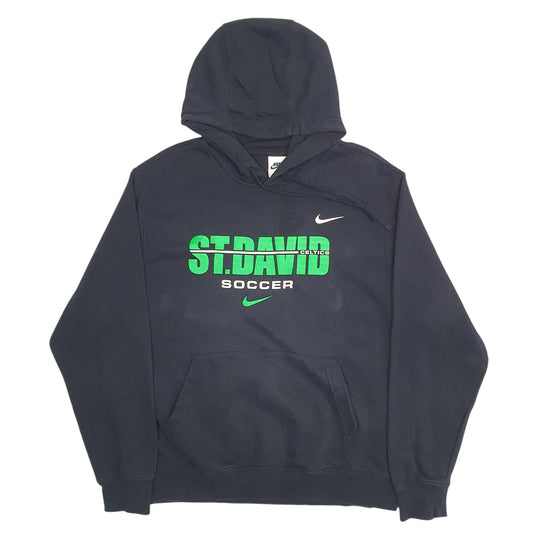 Mens Black Nike St Davids Soccer Spellout Hoodie Jumper