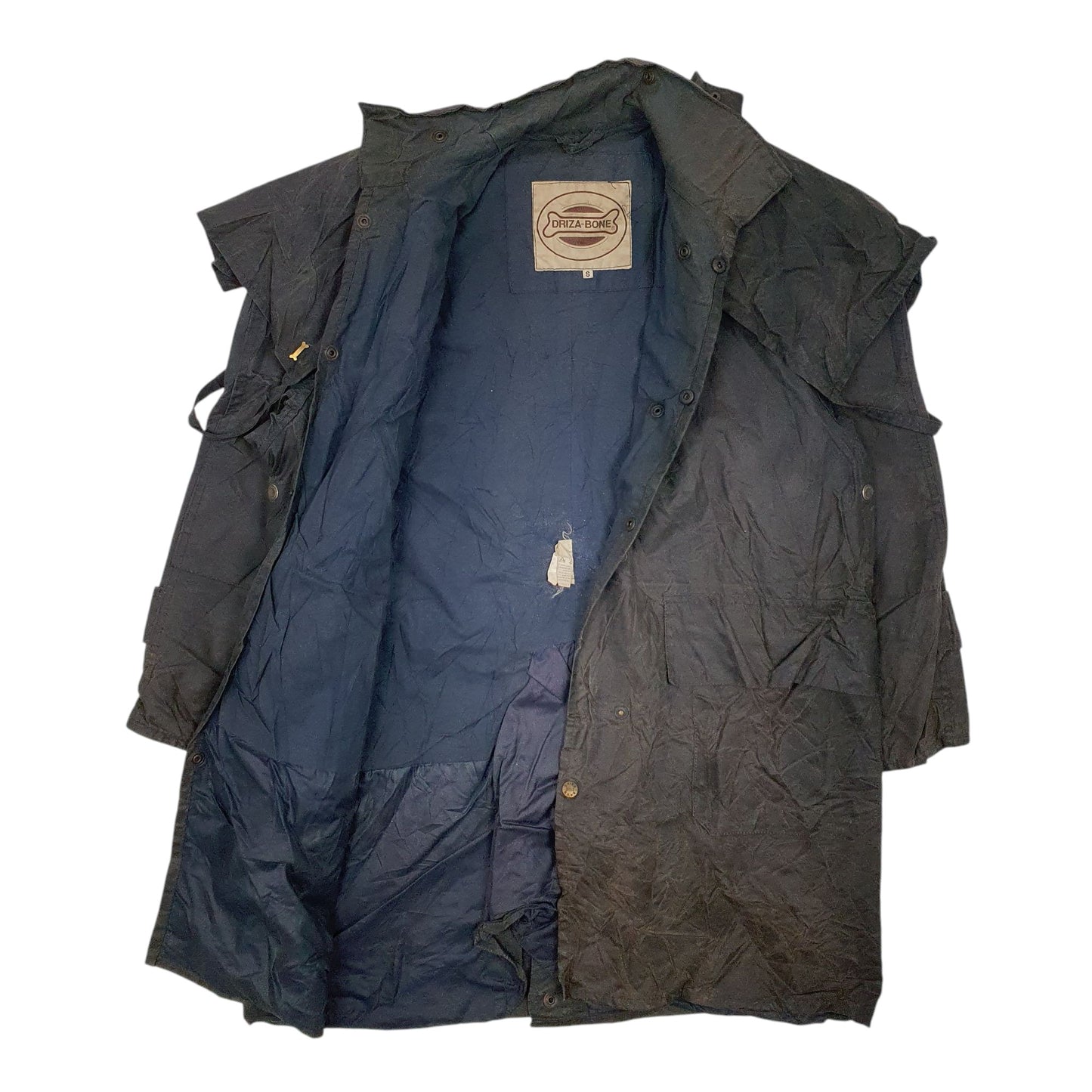 Mens Green Driza-Bone Vintage Smock  Coat