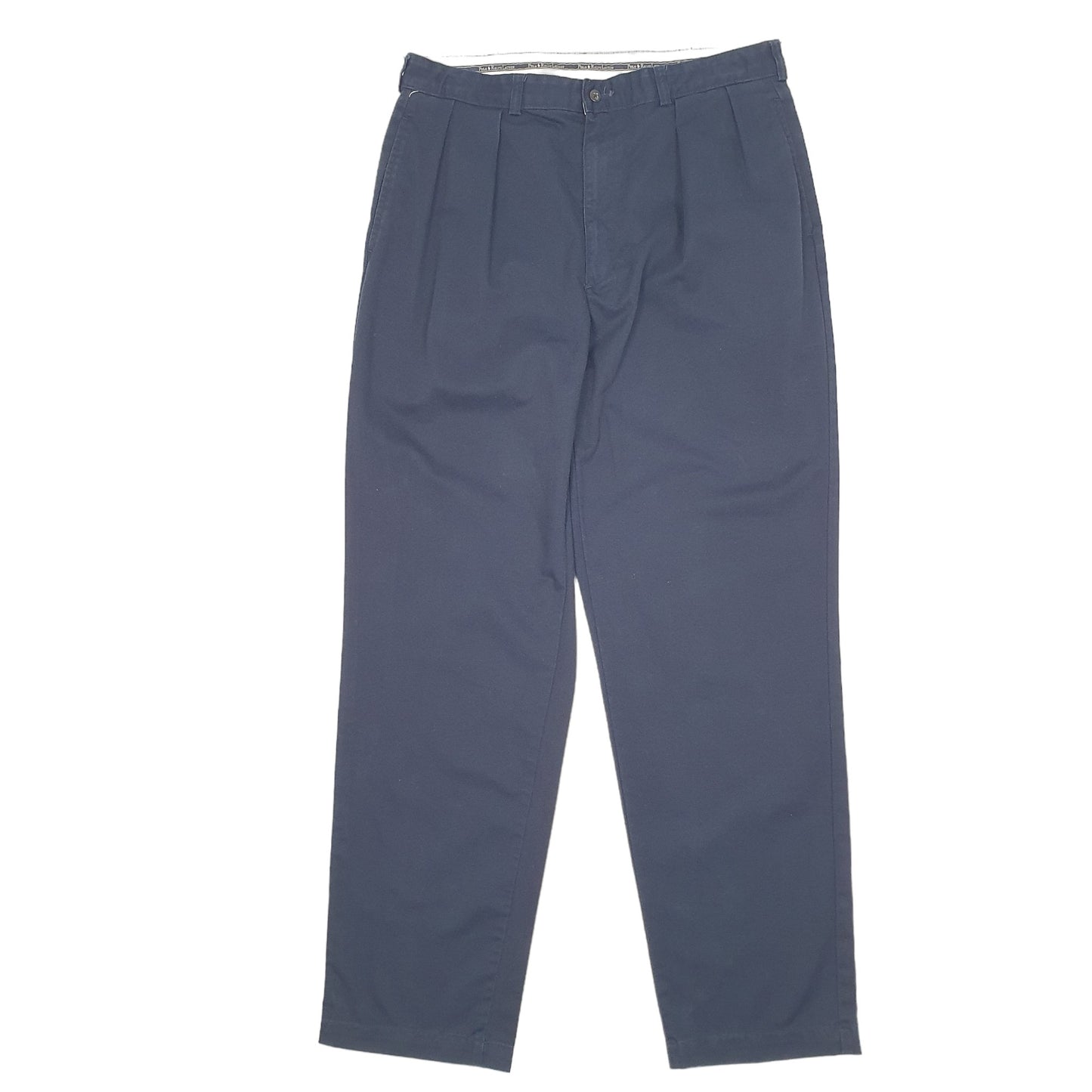 Mens Navy Polo Ralph Lauren Double Pleated Chino Trousers