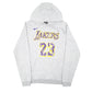 Mens Grey Nike NBA L.A Lakers Basketball 23 James Hoodie Jumper