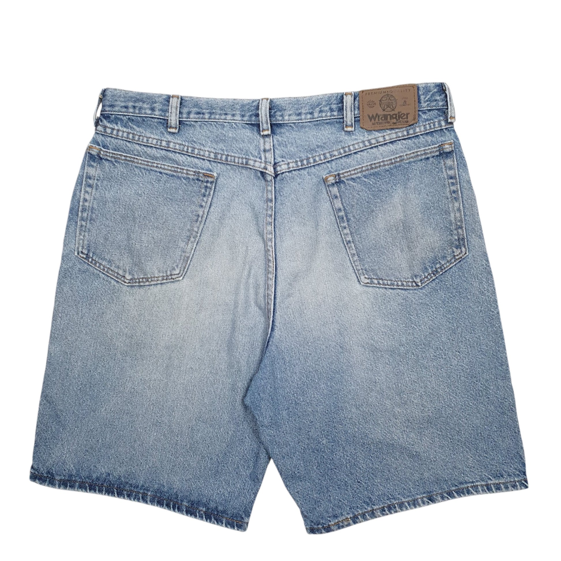 Mens Blue Wrangler Denim Jeans Jorts Denim Shorts