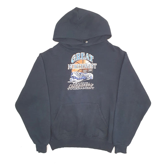 Mens Black Jerzees North West Basketball USA Hoodie Jumper