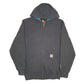 Mens Black Carhartt Workwear Hoodie Full Zip Jumper