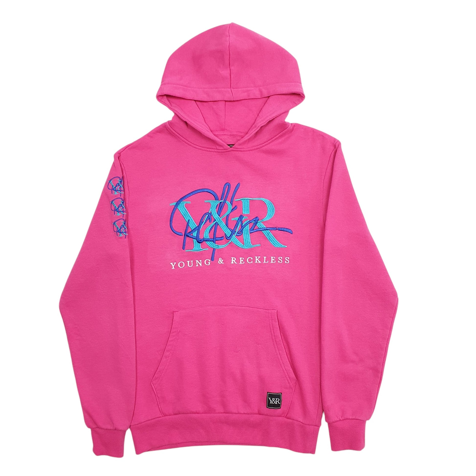 Womens Pink Y&R Young & Reckless Hoodie Jumper