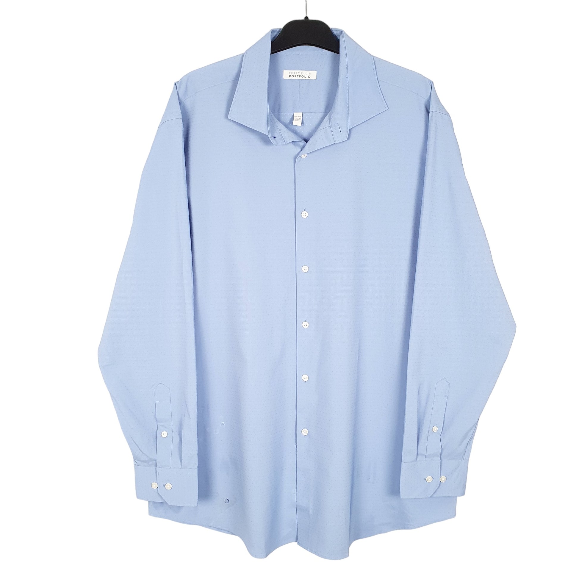 Mens Blue Perry Ellis  Long Sleeve Shirt