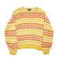 Womens Yellow Wednesdays Girl Knit Zig Zag Crewneck Jumper