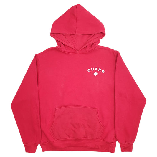 Mens Red Guard Apparel Guard Spellout Hoodie Jumper