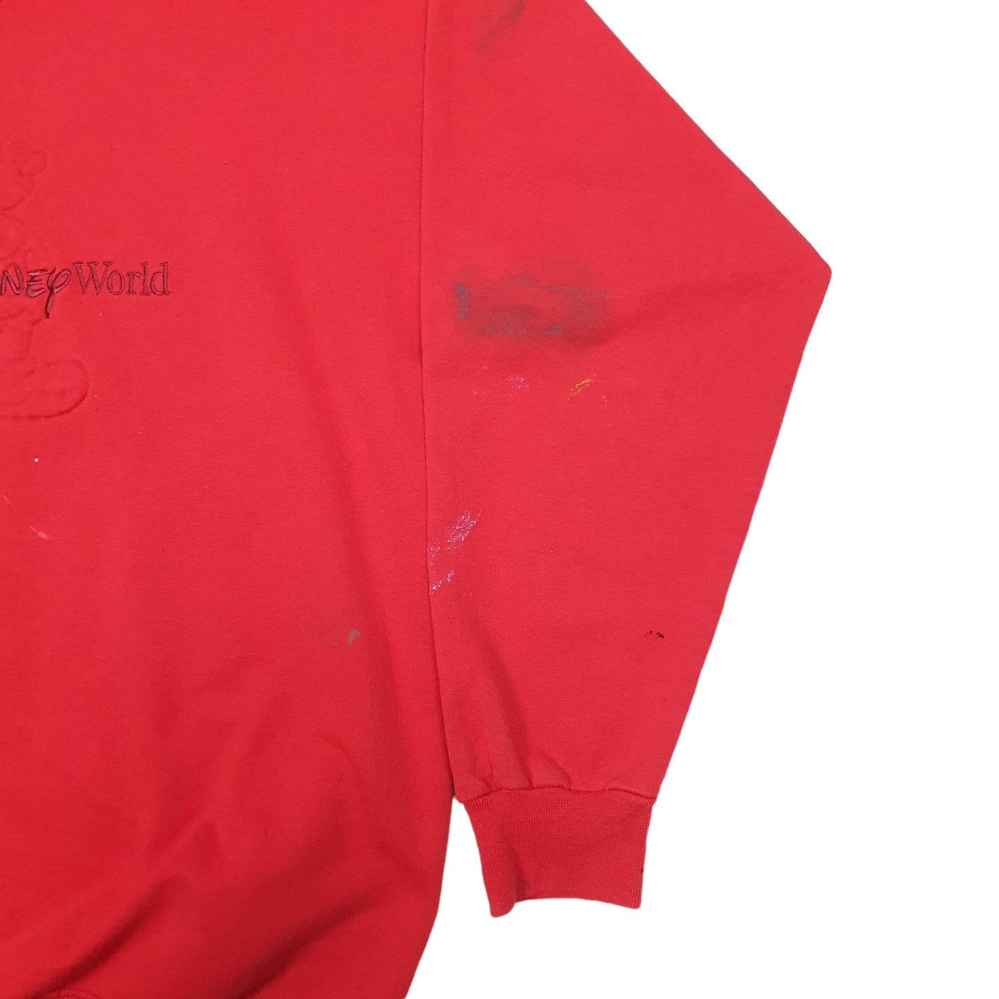 Mens Red Disney  Crewneck Jumper