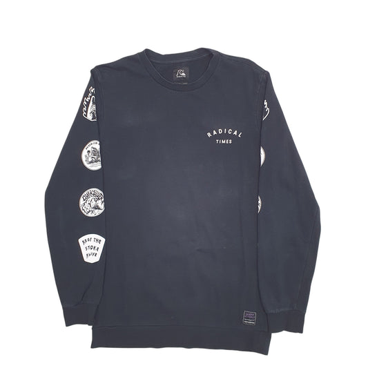 Mens Black Quiksilver Radical Times Crewneck Jumper