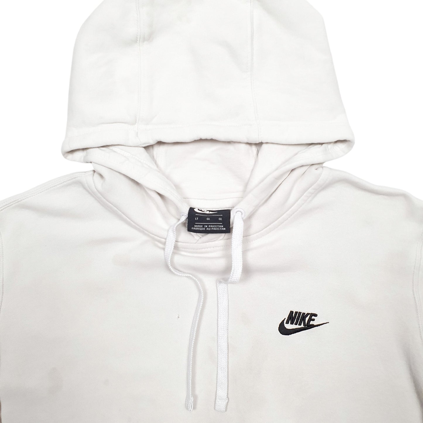 Mens White Nike Swoosh Hoodie Jumper