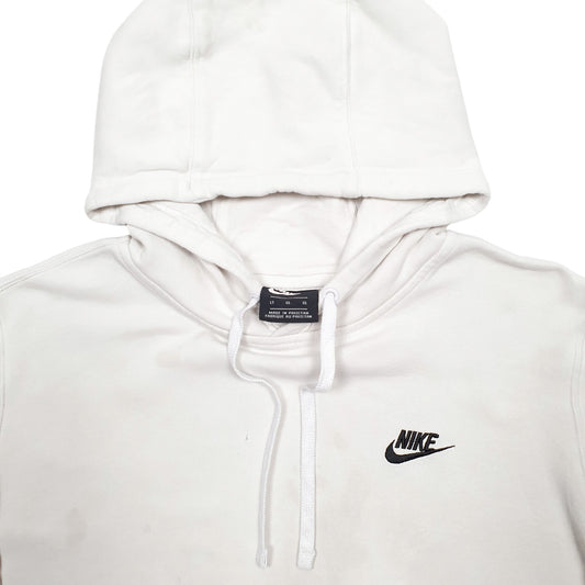 Mens White Nike Swoosh Hoodie Jumper