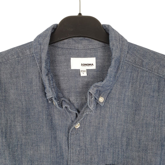 Mens Blue Sonoma  Long Sleeve Shirt