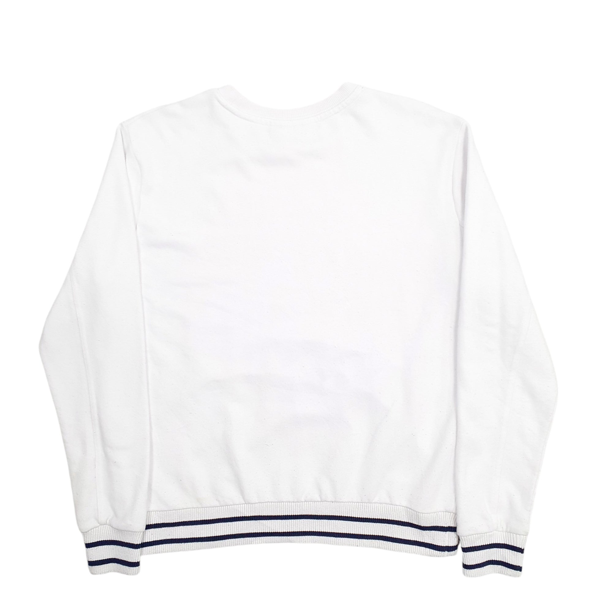 Womens White Fila  Crewneck Jumper