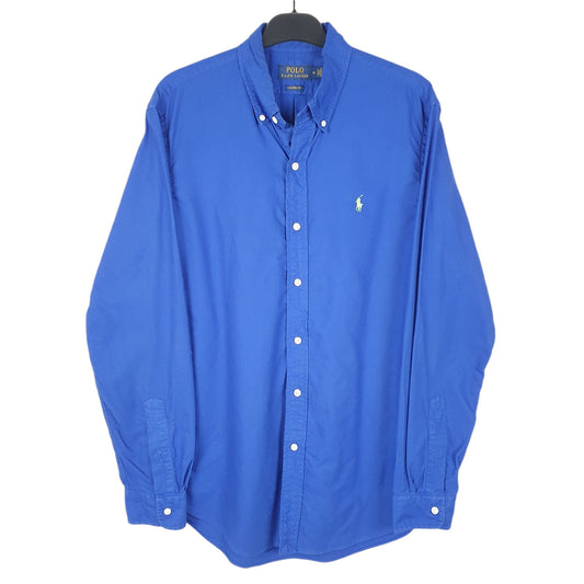 Mens Blue Ralph Lauren Oxford Long Sleeve Shirt