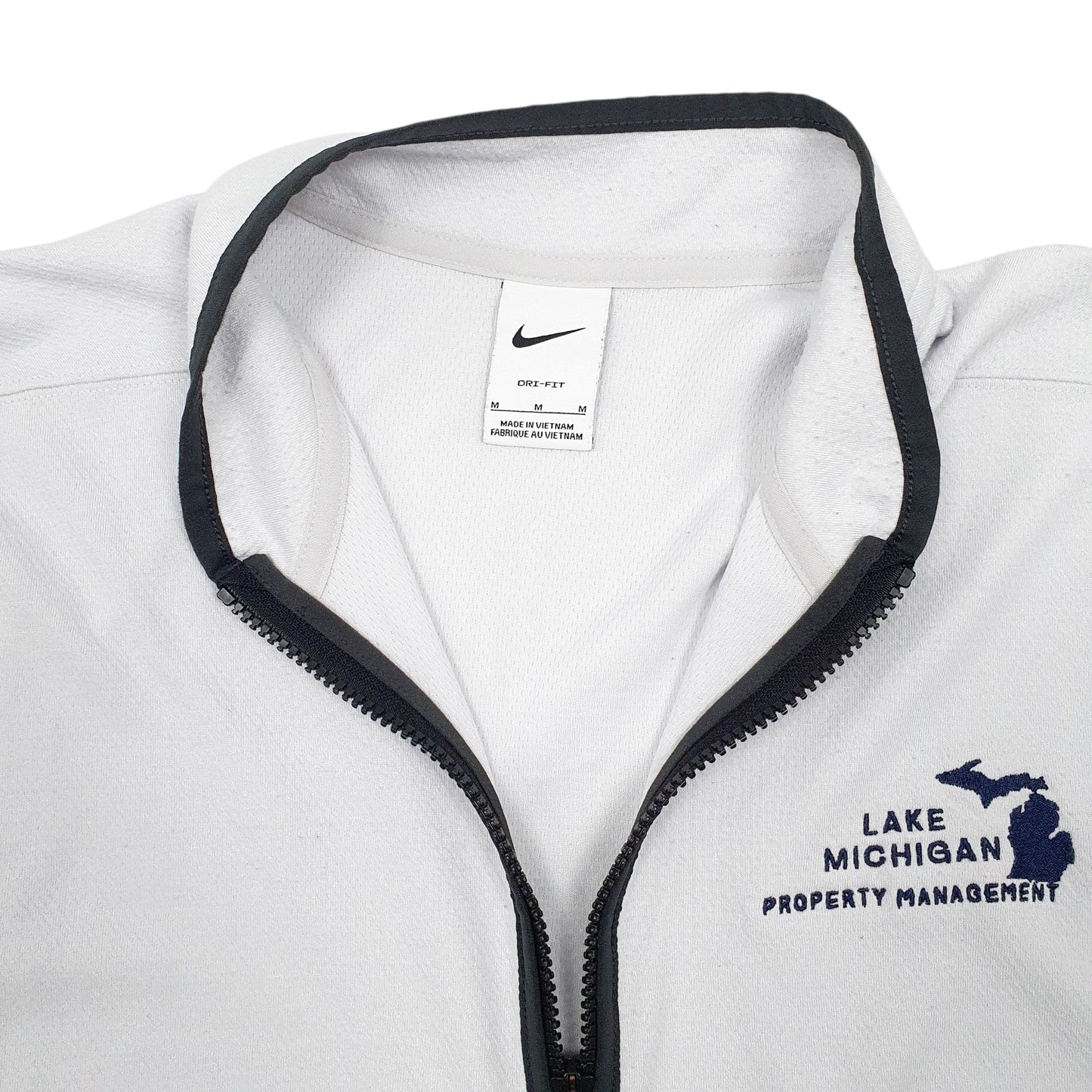 Mens Grey Nike Dri-Fit Quarter Zip Jumper