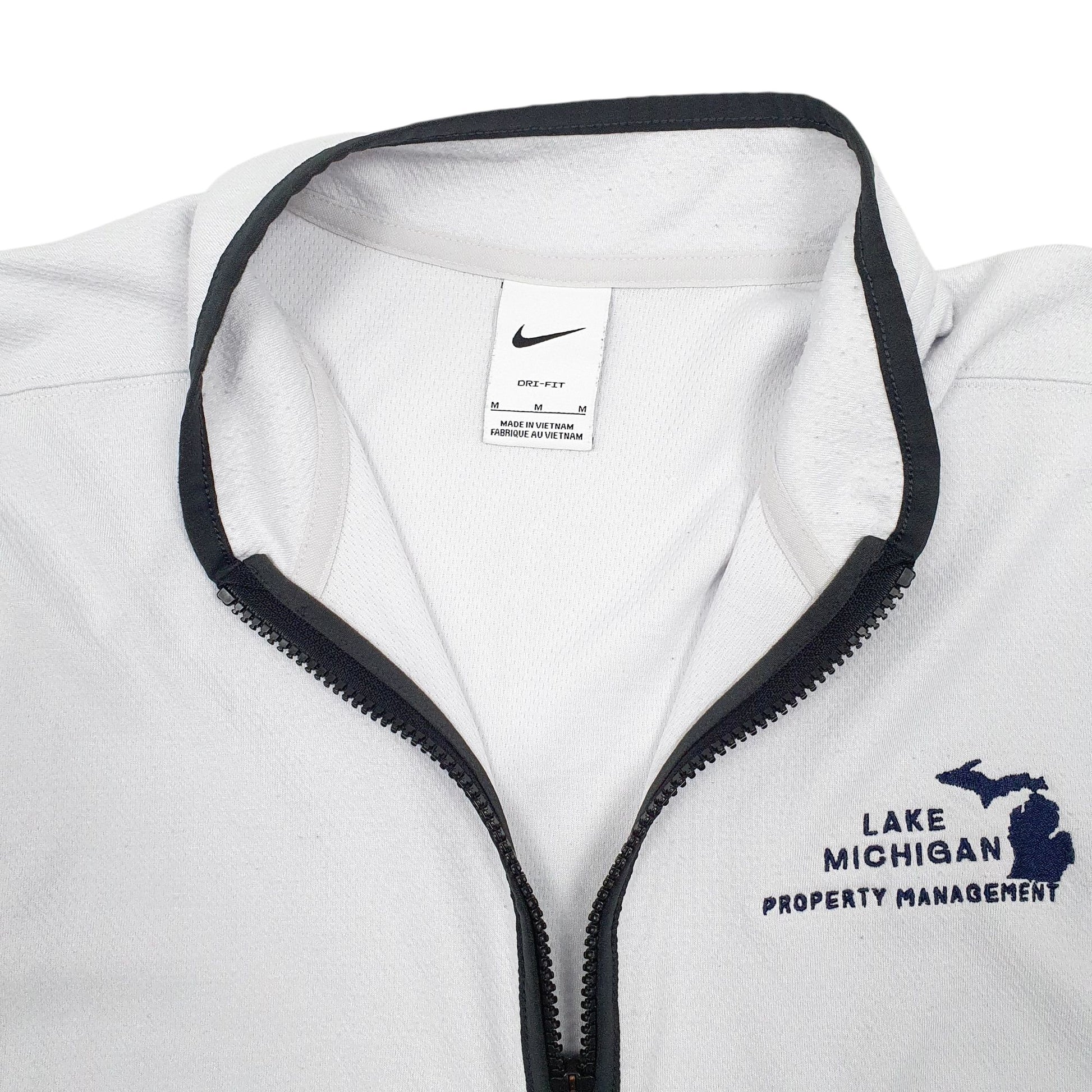 Mens Grey Nike Dri-Fit Quarter Zip Jumper