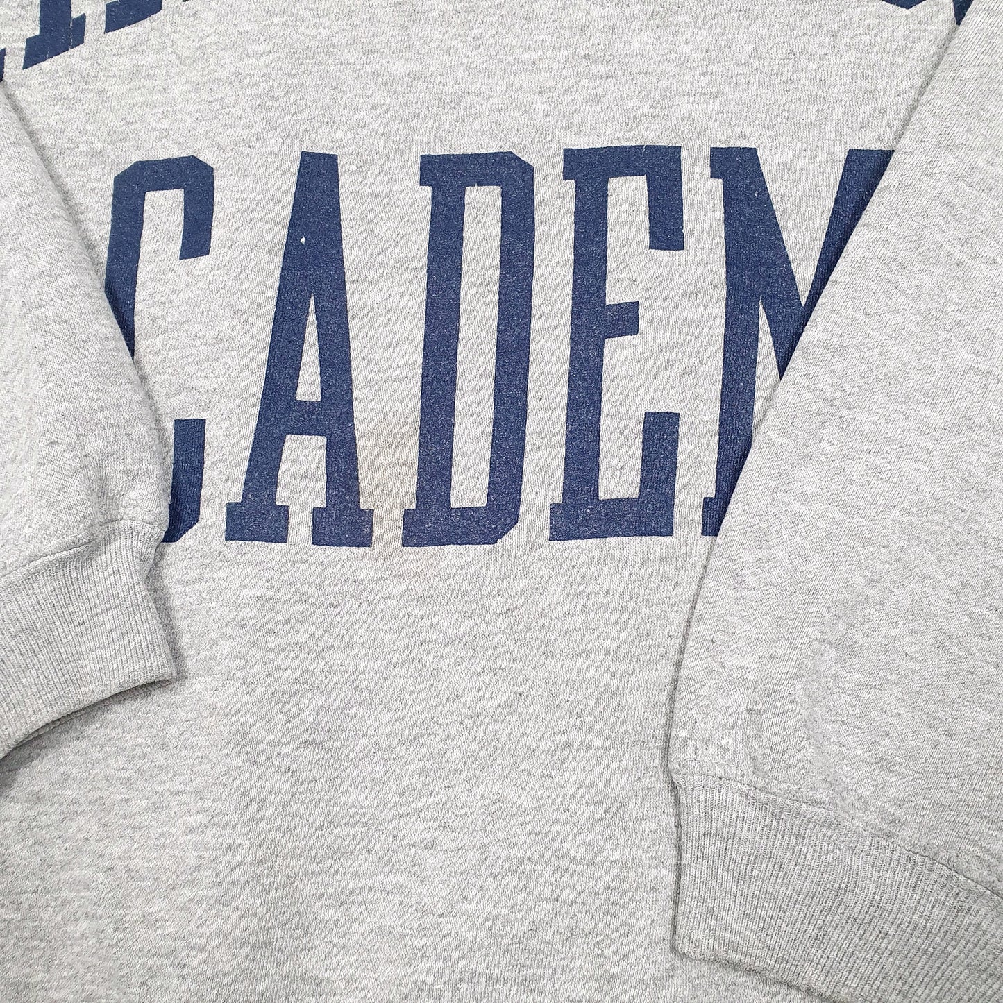 Mens Grey Gear For Sports Air Force Academy USA USAAF Spellout Crewneck Jumper