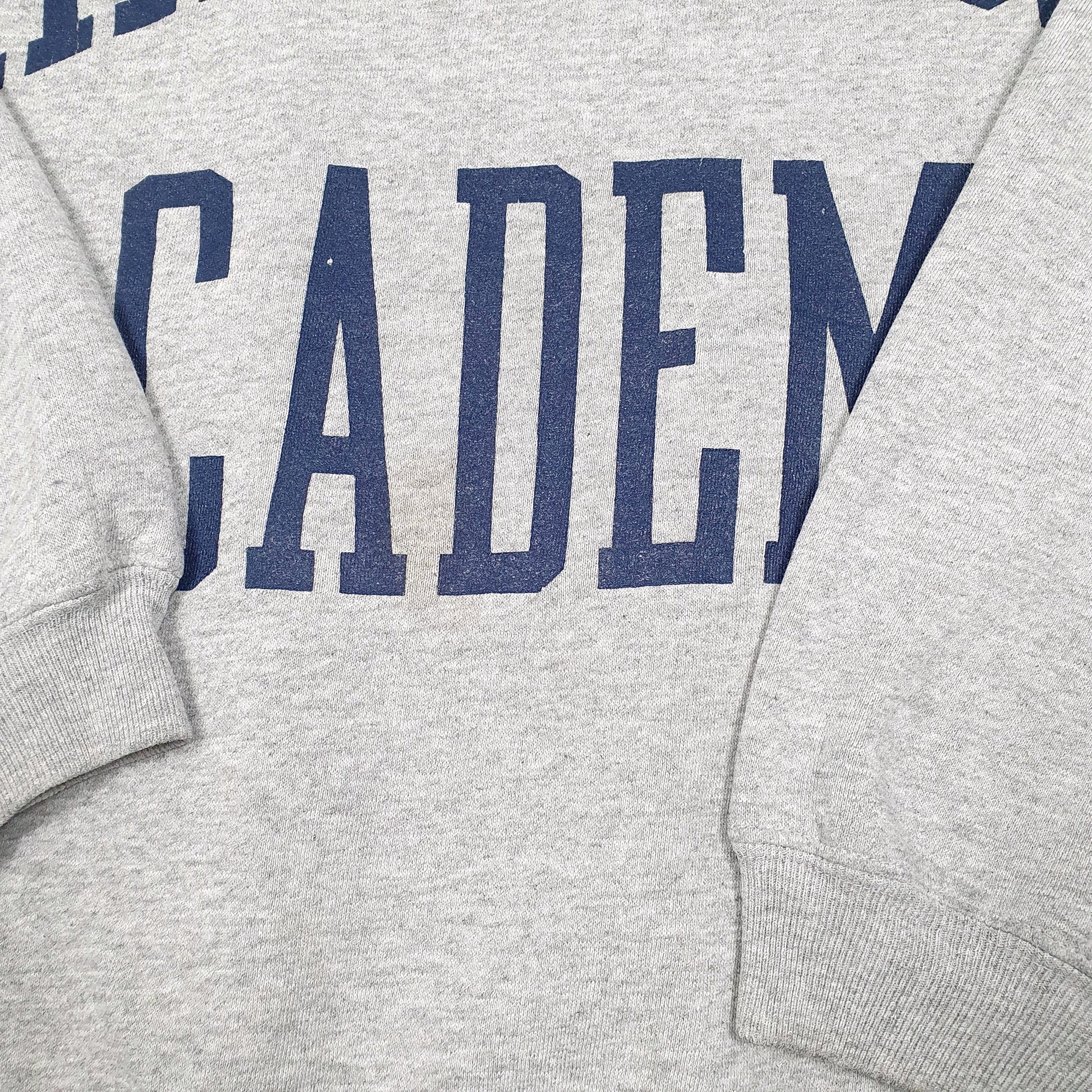 Mens Grey Gear For Sports Air Force Academy USA USAAF Spellout Crewneck Jumper