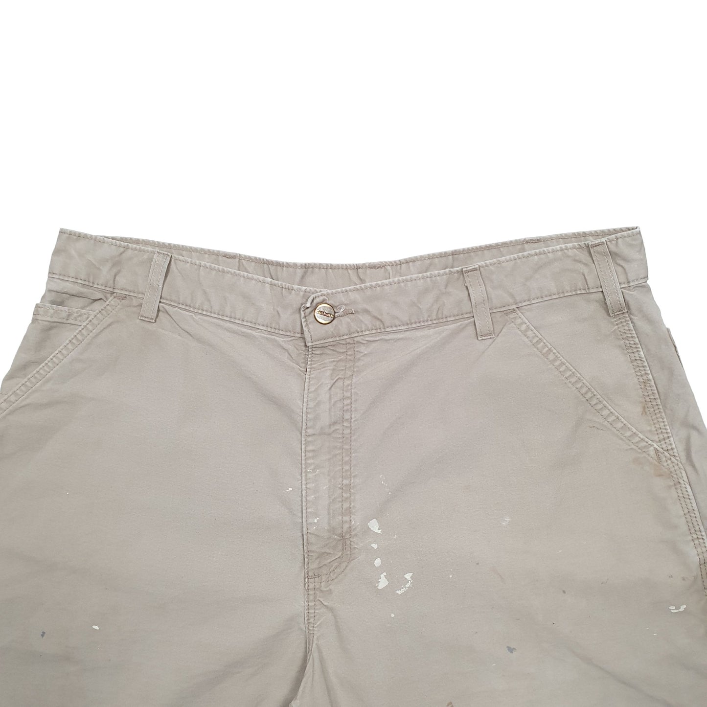 Mens Beige Carhartt Workwear Carpenter Shorts