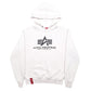 Womens White Alpha Industries Spellout Hoodie Jumper