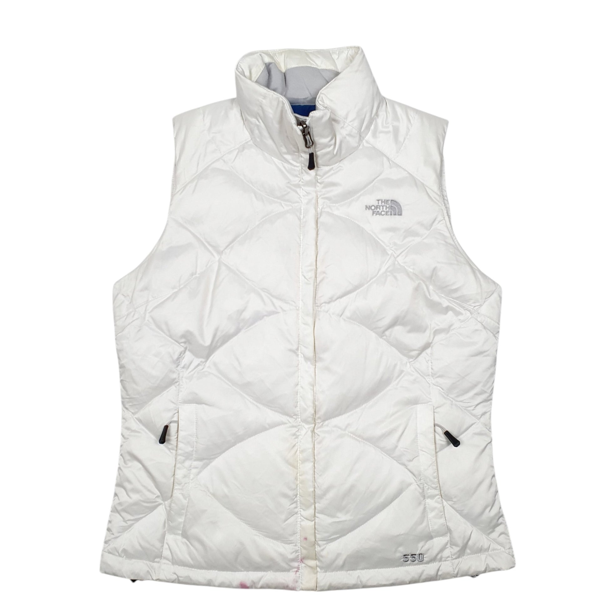 Womens White The North Face Goose Puffer Vest 550  Coat
