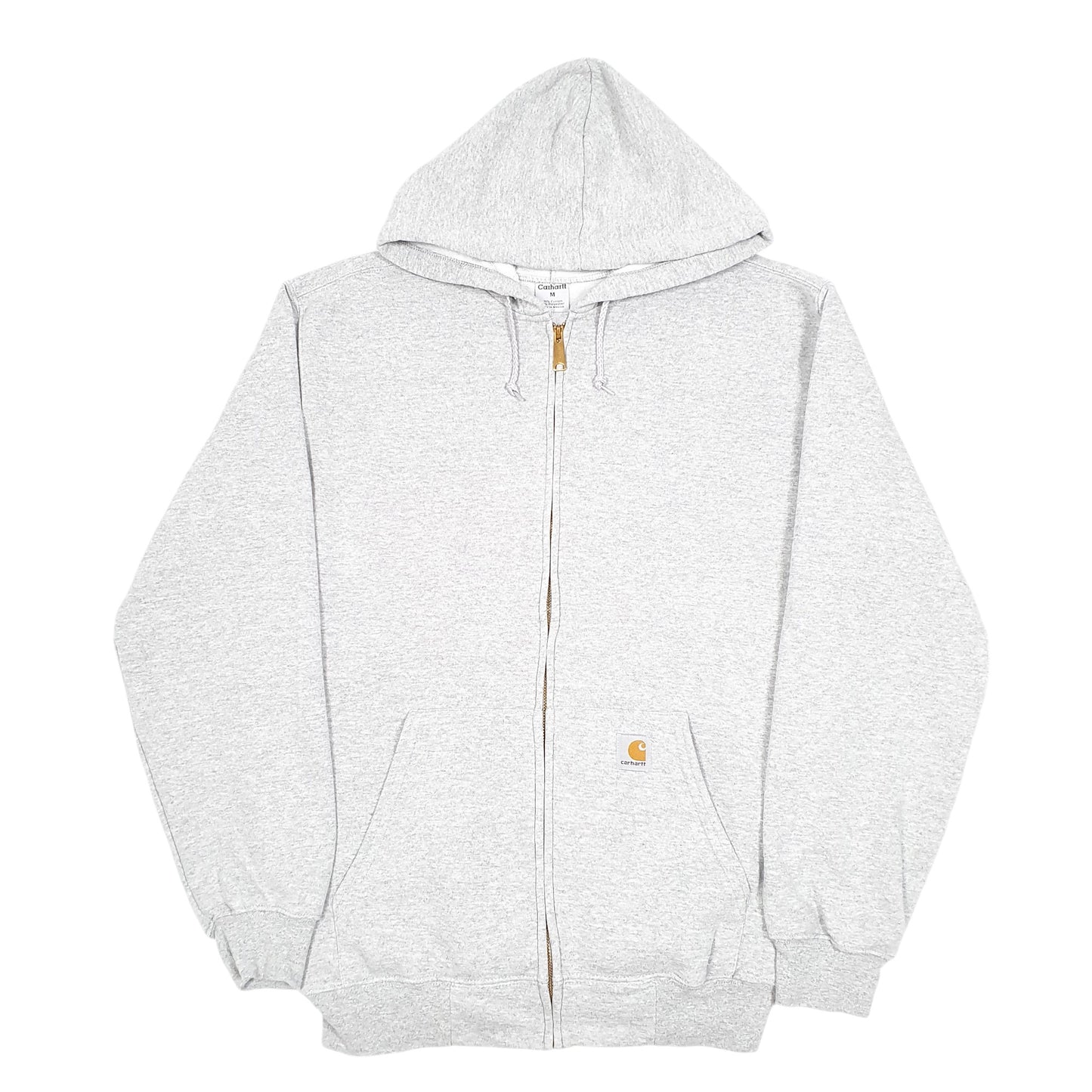 Mens Grey Carhartt Workwear Hoodie Full Zip Jumper