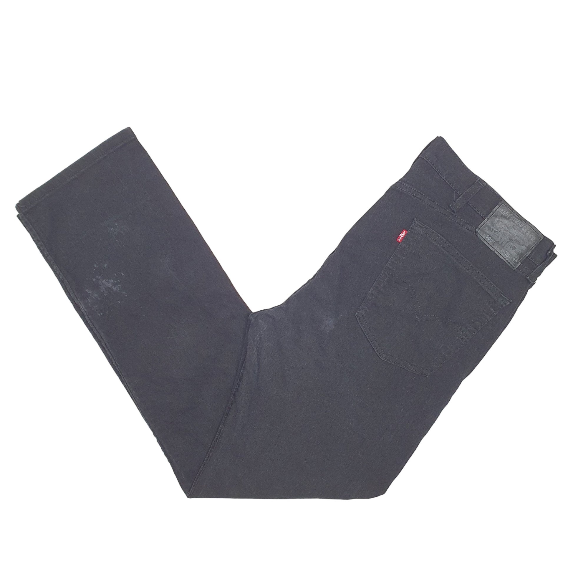 Mens Black Levis  505 JeansW38 L32