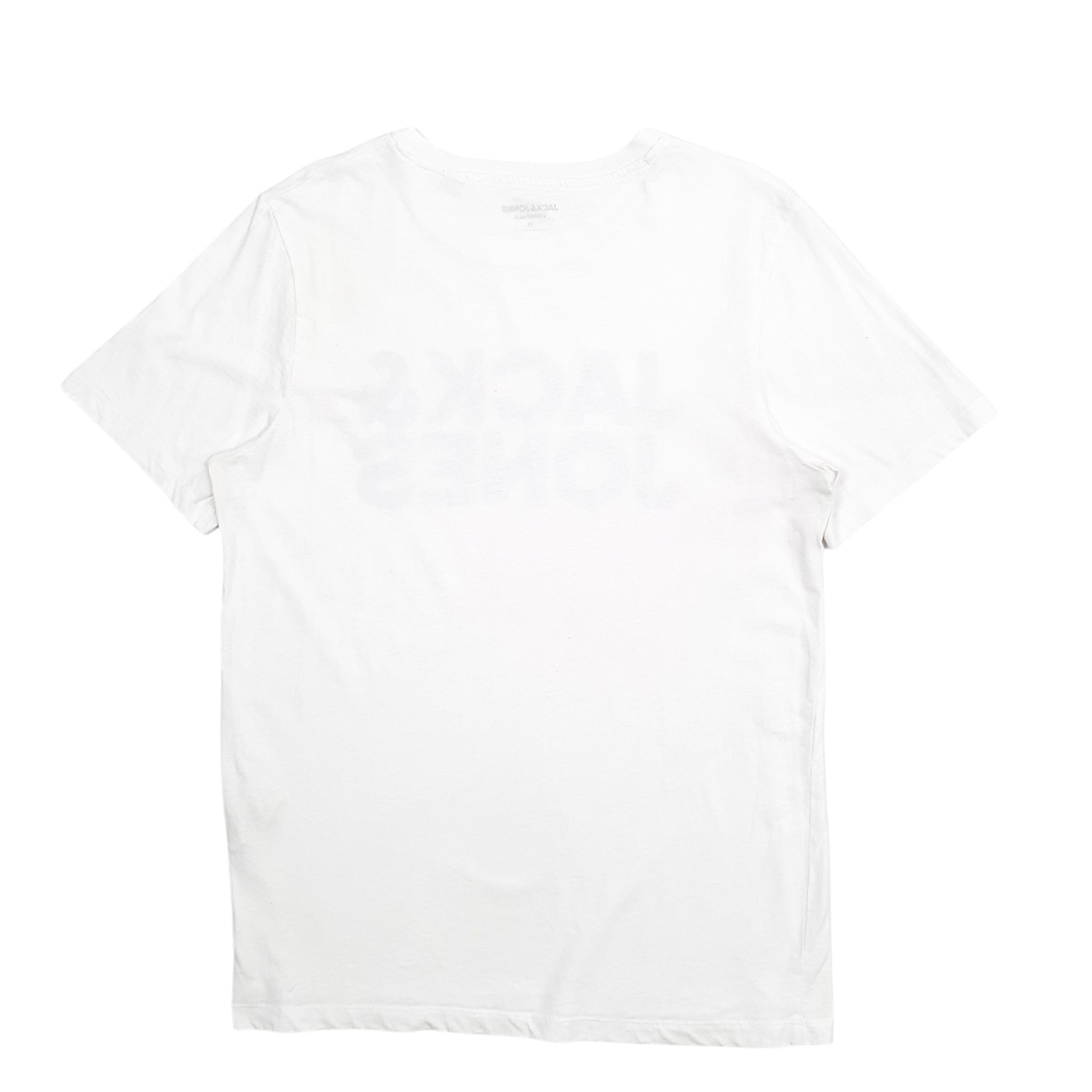 Mens White Jack & Jones Spellout Short Sleeve T Shirt