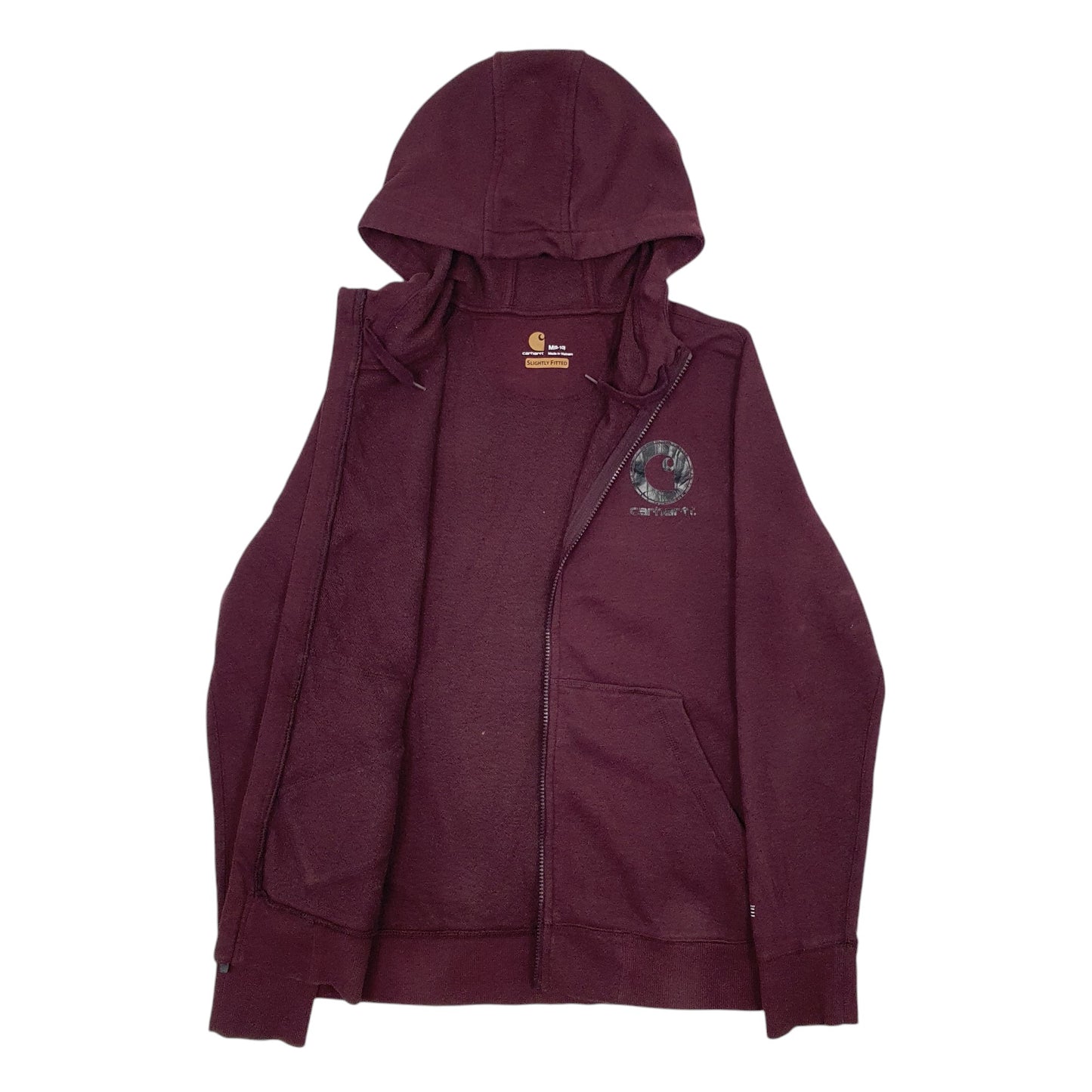 Womens Burgundy Carhartt  Full Zip Jumper