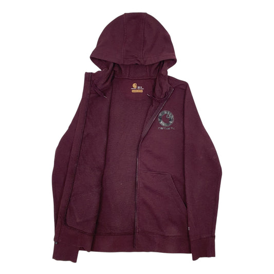 Womens Burgundy Carhartt  Full Zip Jumper