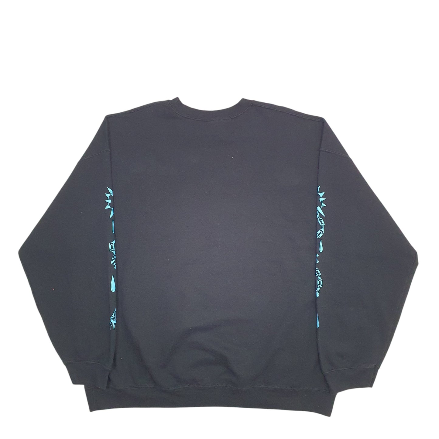 Mens Black Gildan Skull Crewneck Jumper