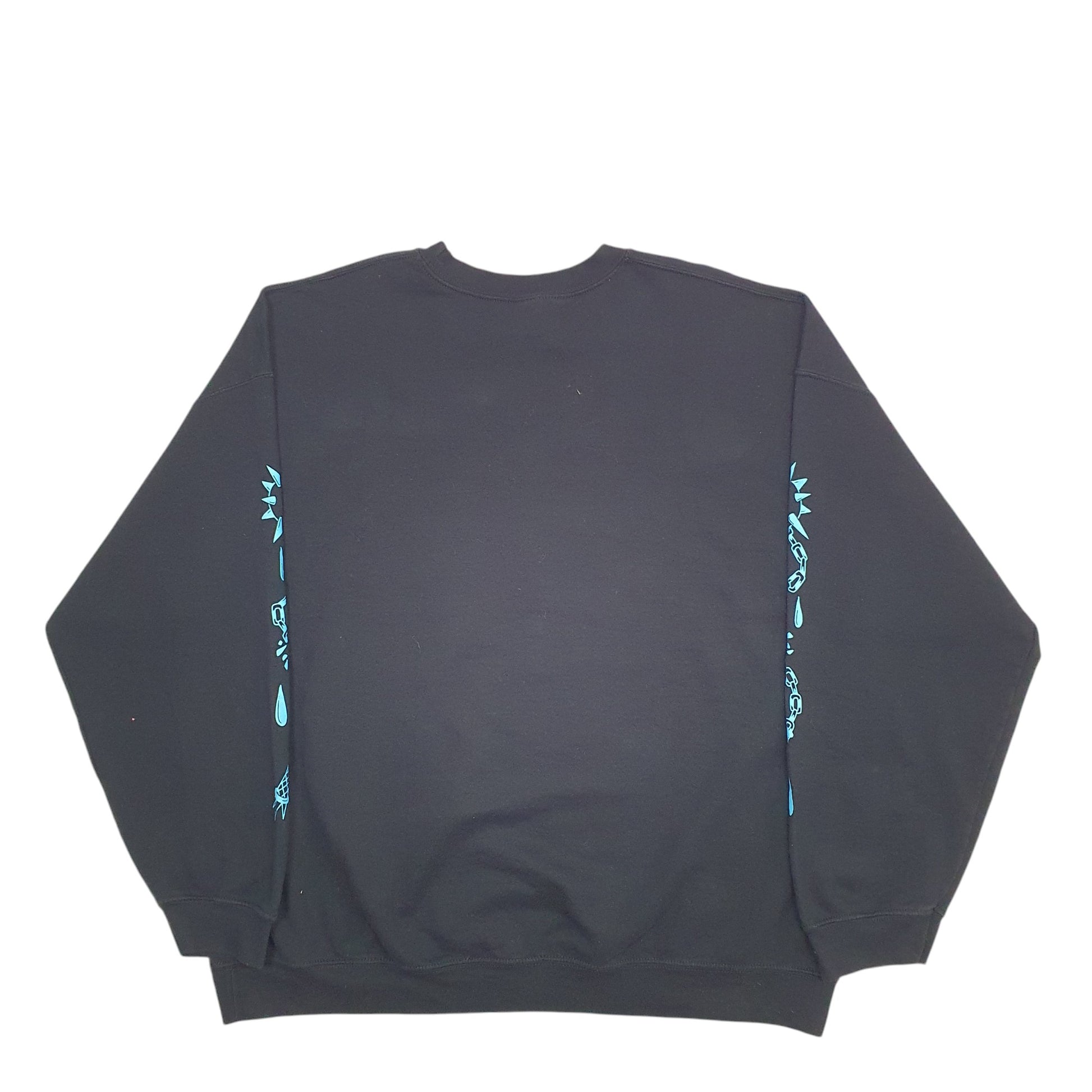 Mens Black Gildan Skull Crewneck Jumper