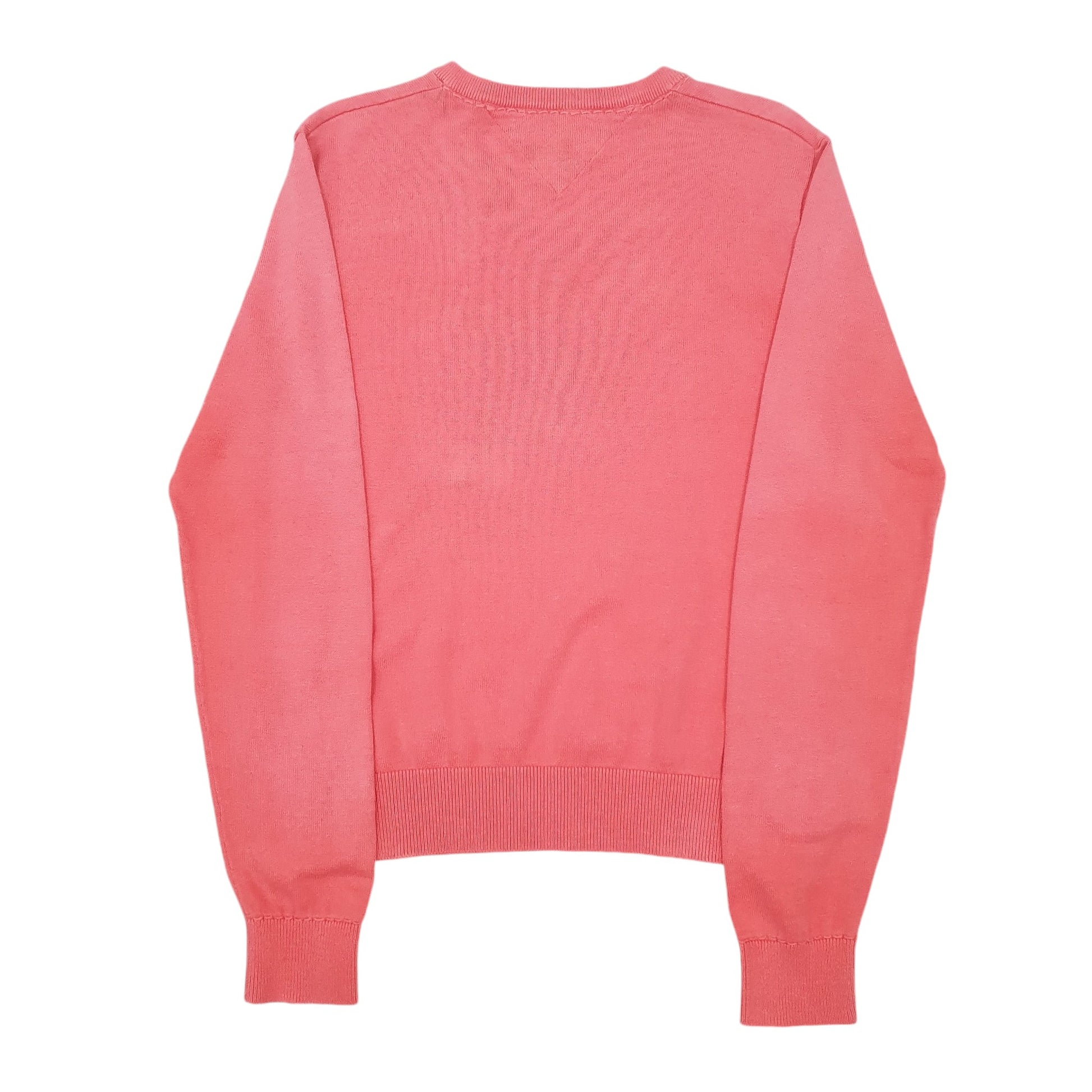 Mens Pink Tommy Hilfiger  V Neck Jumper