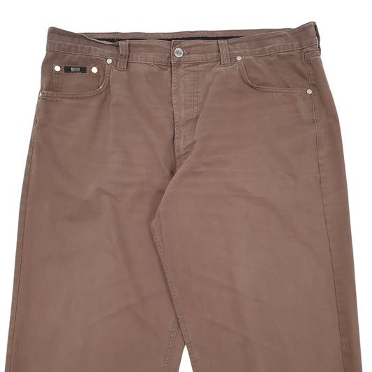 Mens Brown Hugo Boss Vintage Chino Trousers