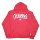 Mens Red Champion Belmont Abbey Crusaders USA Football Spellout Hoodie Jumper