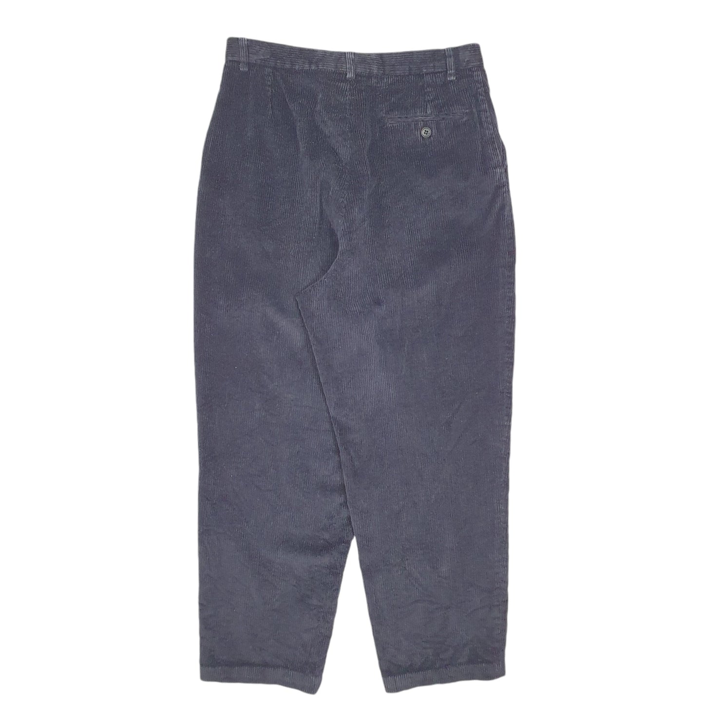 Womens Navy Eddie Bauer Pleated Cords Corduroy Trousers