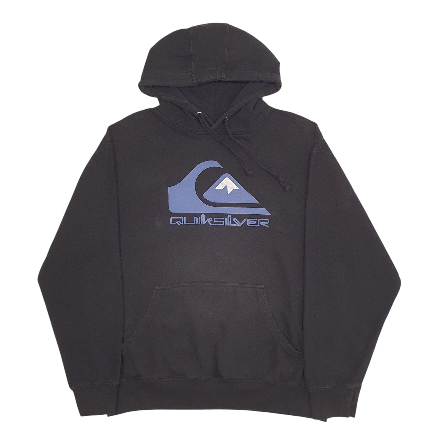 Mens Black Quiksilver Spellout Surfing Hoodie Jumper